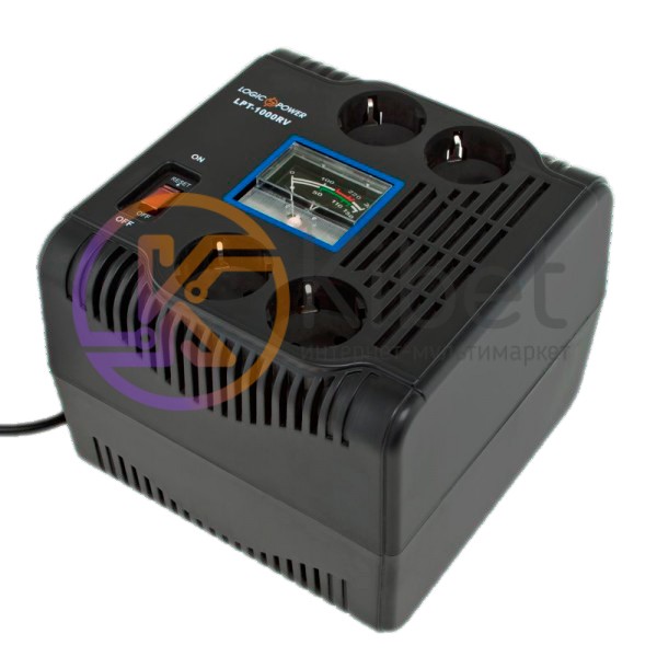 Стабилизатор LogicPower LPT-1000RV 700Вт 1000ВА, вход 140-260В, выход 220В±5% ,