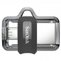 USB 3.0 microUSB Флеш накопитель 128Gb SanDisk Ultra Dual Drive, Gray (SDDD3-1
