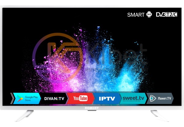 Телевизор 40' Romsat 40FSK1810T2 White LED 1920х1080 60Hz, Smart TV, DVB-T2, HDM