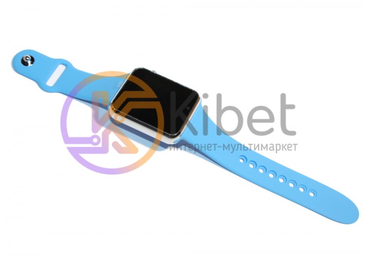 Умные часы SmartWatch A1 Blue, цветной сенсорный экран 1.54', совместимость iOS
