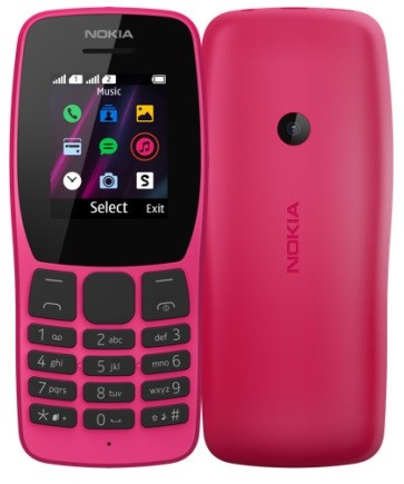 Мобильный телефон Nokia 110 Duos 2019 Pink, 2 Mini-Sim , 1.77' (160х120) TFT, C