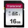 Карта памяти SDHC, 16Gb, Сlass10 UHS-I U1, Transcend 300S (TS16GSDC300S)
