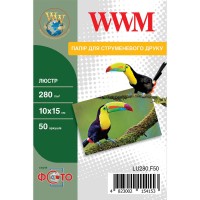Фотобумага WWM, полуглянцевая, A6 (10x15), 280 г м2, 50 л, Luster Series (LU280.