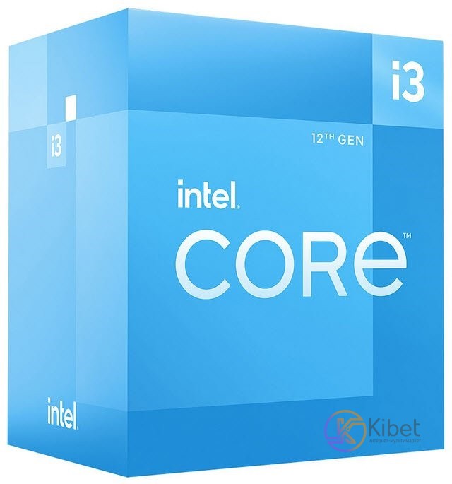 Процессор Intel Core i3 (LGA1700) i3-12100, Box, 4x3.3 GHz (Turbo Boost 4.3 GHz,