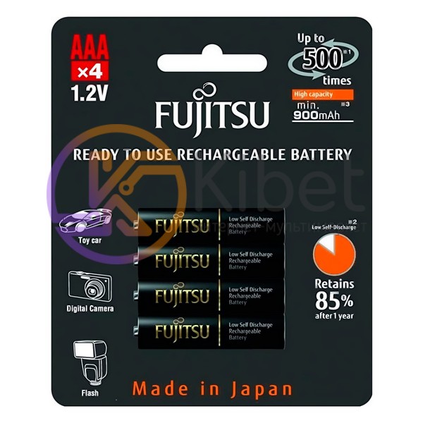 Аккумулятор AAA, 900 mAh, Fujitsu Pro, 4 шт, 1.2V, Blister (HR-4UTHCEU4B)