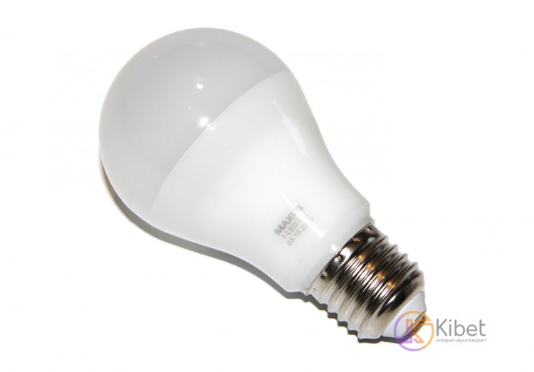 Лампа светодиодная E27, 10W, 4100K, A60, Maxus, 950 lm, 220V (1-LED-562-01)
