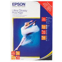 Фотобумага Epson, глянцевая, A4, 300 г м2, 15 л, Ultra Series (C13S041927)