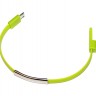 Кабель USB - microUSB, Green, 20 см, в виде браслета на руку