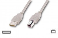 Кабель USB 2.0 (AM) - USB 2.0 (BM), 3.0 м, White, Atcom (8099)