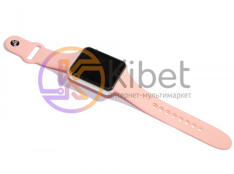 Умные часы SmartWatch A1 Pink, цветной сенсорный экран 1.54', совместимость iOS