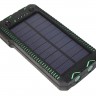 Универсальная мобильная батарея 30000 mAh, Power Bank, Black Green, солнечная па
