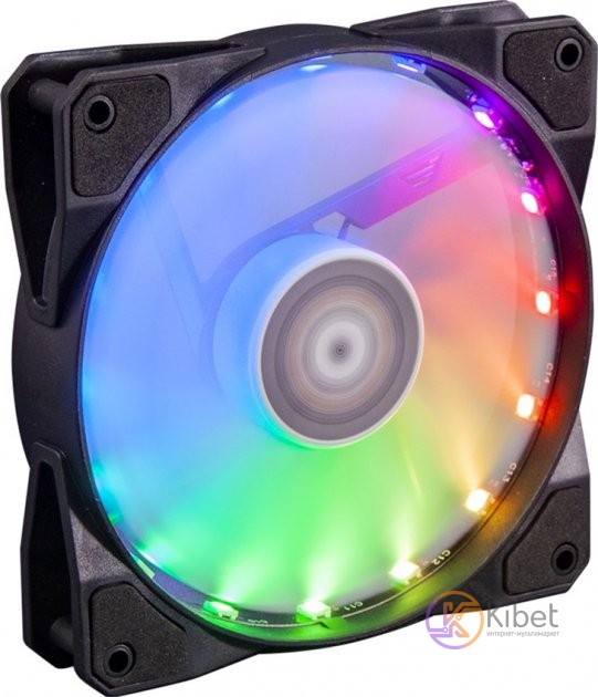 Вентилятор 120 мм, Frime Iris LED Fan 16LED RGB HUB-2, 1200 ±10% об мин, питание