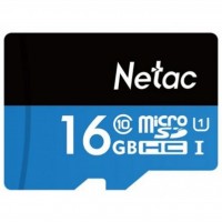 Карта памяти microSDHC, 16Gb, Class10 UHS-I, Netac P500, SD адаптер (NT02P500STN