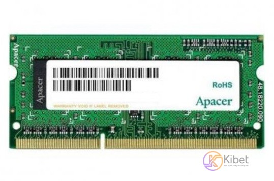 Модуль памяти SO-DIMM, DDR3, 4Gb, 1333 MHz, Apacer, 1.5V (AS04GFA33C9QBGC)