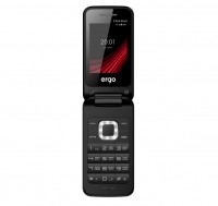Мобильный телефон Ergo F244 Shell Black, 2 Sim, 2.4' TFT 240*320, MicroSD (Max 1