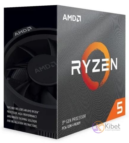 Процессор AMD (AM4) Ryzen 5 3600XT, Box, 6x3,8 GHz (Turbo Boost 4,5 GHz), L3 32M