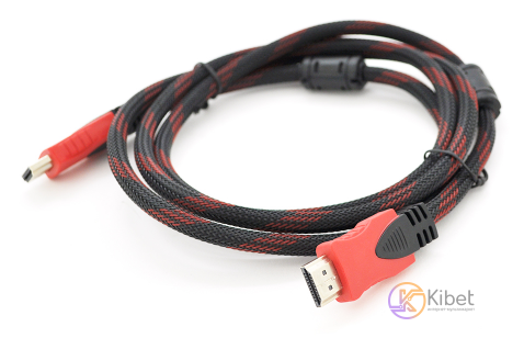 Кабель HDMI - HDMI 10 м Merlion Black, V1.4, коннектор RED Black (YT-HDMI(M) (M)