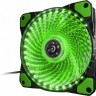 Вентилятор 120 мм, Frime 'Iris', Black, 120х120х25 мм, Green LED подсветка (33 L