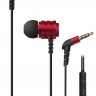 Наушники 2E X1 Extra Bass Mic, Red Black, Mini jack (3.5 мм), вакуумные, кабель