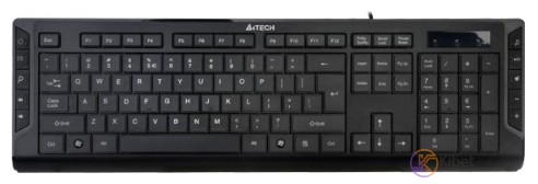 Клавиатура A4Tech KD-600 Black, USB, X-Slim, мультимедийная