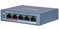 Коммутатор Hikvision DS-3E0105P-E M 4LAN 10 100 Mb + 1 UpLink (DS-3E0105P-E M)