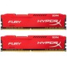 Модуль памяти 8Gb x 2 (16Gb Kit) DDR4, 2133 MHz, Kingston HyperX Fury, Red, 14-1