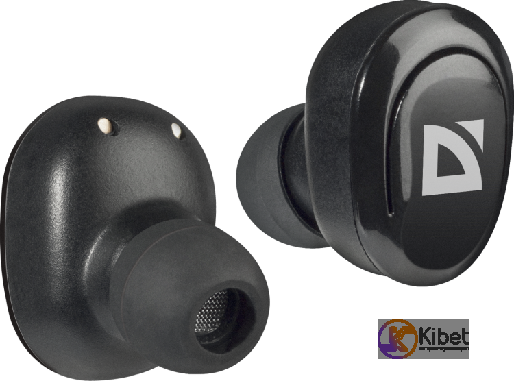 Наушники Defender Twins 635, Black, Bluetooth, кейс для хранения и зарядки в ком