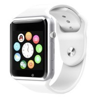 Умные часы SmartWatch A1 White, цветной сенсорный экран 1.54', совместимость iOS