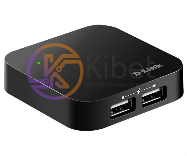USB 2.0 концентратор D-Link DUB-H4, Black, 4 порта, до 480 Мбит с