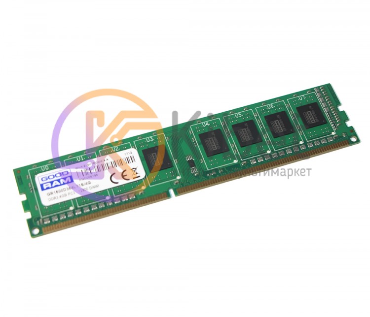Модуль памяти 4Gb DDR3, 1600 MHz, Goodram, 11-11-11-28, 1.5V (GR1600D364L11S 4G)