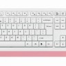 Клавиатура A4tech Fstyler FK10, Sleek MMedia Comfort, USB, White-Pink, (US+Ukrai