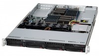 Корпус для сервера SuperMicro SuperChassis 813MFTQC-R407CB, Black, 400W, 1U, ATX