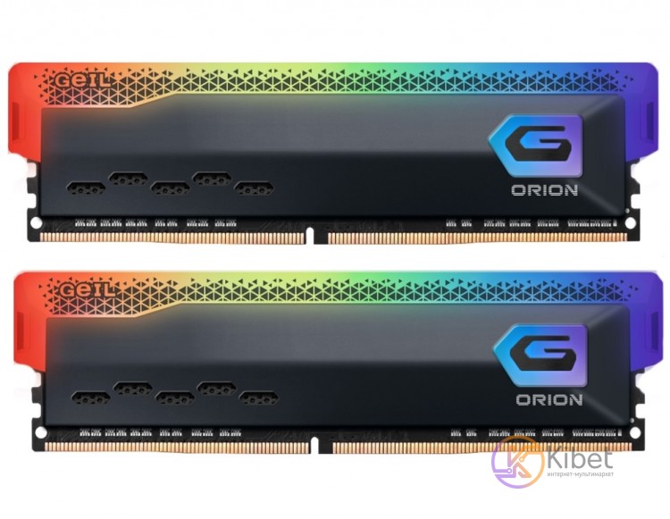 Модуль памяти 16Gb x 2 (32Gb Kit) DDR4, 3600 MHz, Geil Orion RGB, Black, 18-22-2