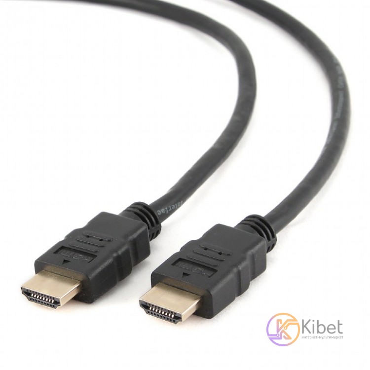 Кабель HDMI - HDMI 1.8 м Cablexpert Black, V2.0, позолоченные коннекторы (CC-HDM