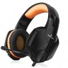Наушники REAL-EL GDX-7700 Surround 7.1, Black Orange, USB, накладные, микрофон,