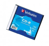 Диск CD-R Slim Case, Verbatim 'Extra Protection', 700Mb, 52x, 10 шт (43415)
