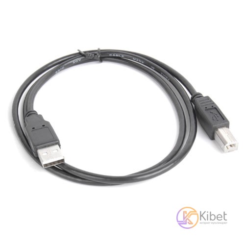 Кабель USB 2.0 (AM) - USB 2.0 (BM), 1.8 м, Black, Gemix (GC1601)
