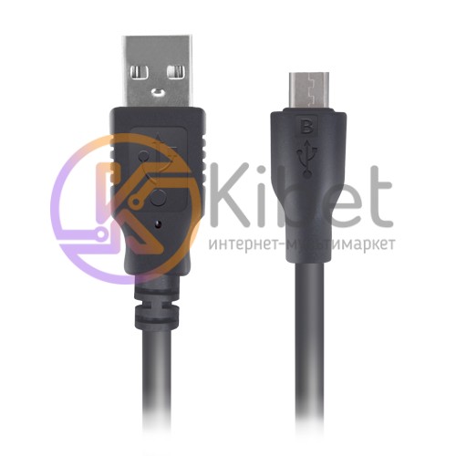 Кабель USB 2.0 - 1.2м AM Micro 5P Gemix GC1611 с феритом, черный
