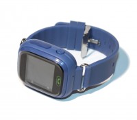 Детские часы Q100 с GPS Blue, Wi-Fi модуль, сенсорный экран 1.22', GPS трекер (м
