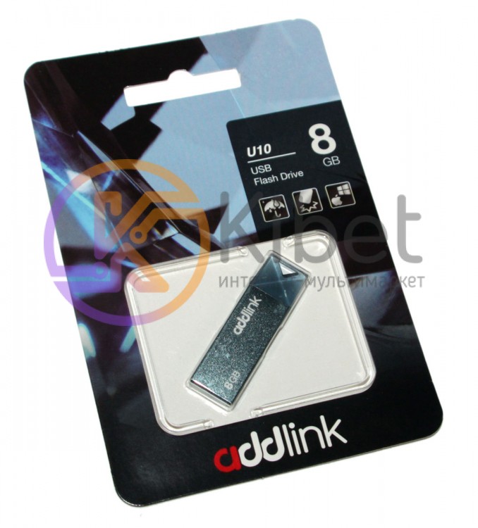 USB Флеш накопитель 8Gb AddLink U10 Turquoise AD08GBU10B2