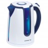 Чайник Polaris PWK 1754CLWr White Blue, 2200W, 1.7 л, пластиковый корпус, дисков