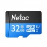 Карта памяти microSDHC, 32Gb, Class10 UHS-I, Netac P500, SD адаптер (NT02P500STN