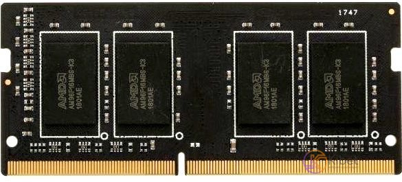 Модуль памяти SO-DIMM, DDR4, 4Gb, 2666 MHz, AMD, 1.2V, CL19 (R744G2606S1S-U)