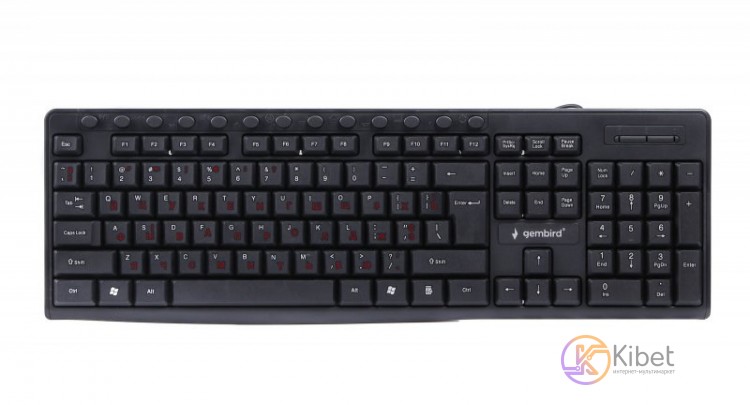Клавиатура Gembird KB-UM-107-UA, мультимедийная Black USB