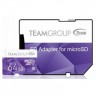 Карта памяти microSDHC, 64Gb, Class10 UHS-I, Team, Color Purple + SD адаптер (TC