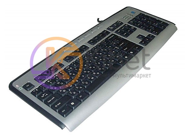 Клавиатура A4tech KL-23MUU X-slim USB доп.USB и разъём д наушников, 6 прогр кн