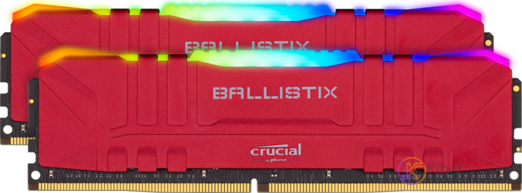 Модуль памяти 16Gb x 2 (32Gb Kit) DDR4, 3000 MHz, Crucial Ballistix RGB, Red, 15