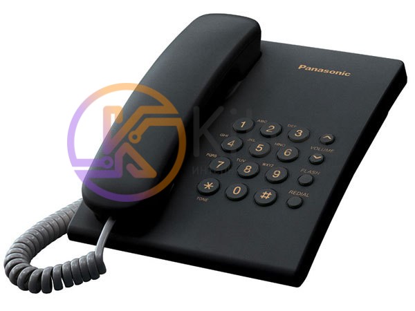 Телефон Panasonic KX-TS2350UAB Black, повторный набор последнего номера, кнопка
