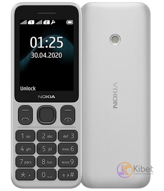 Мобильный телефон Nokia 125 Duos White, 2 Sim, 2,4' (320х240) TFT, no Cam, no GP