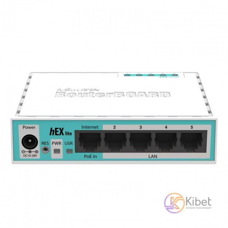 Роутер MikroTik hEX lite (RB750r2), 5 LAN 10 100Mb